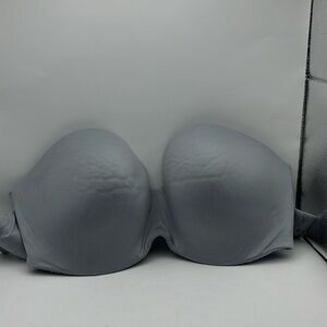 Body by Victoria Secret lined strapless bra 32DDD grayish purple